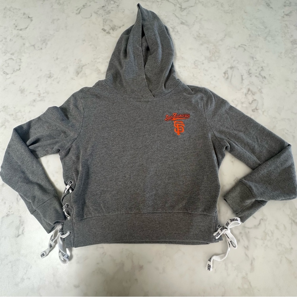 PINK Victoria's Secret Gray San Francisco Giants Hoodie. Size Small